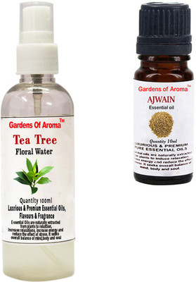 

Gardens Of Aroma Tea Tree Floral Water And Ajwain Essential Oil(110 ml)