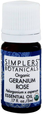 

Simplers Botanicals Organic Essential Oil Geranium Rose 0.17 Fl. Oz.(5 ml)
