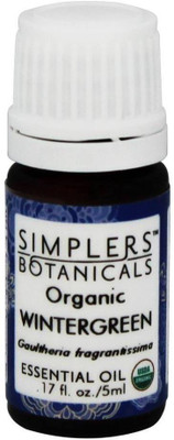 

Simplers Botanicals Organic Essential Oil Wintergreen 0.17 Fl. Oz.(5 ml)