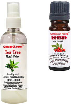 

Gardens Of Aroma Tea Tree Floral Water And Rosehip Essential Oil(110 ml)