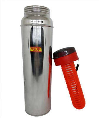 

Sukot Stainless Steel Fruit Infuser Bottle Water Bottle Sipper Shaker Water Bottle Infuser 1000 Shaker(Pack of 1, Silver)