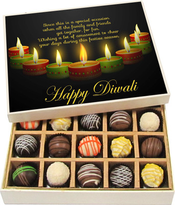 

Chocholik Diwali Gifts -Since This Is A Special Occasion - Dark, Milk, White Chocolate Truffles - 20pc Truffles(300 g)