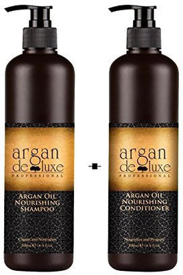 

Argan Deluxe 100% Moroccan Argan Oil Nourishing Shampoo & Conditioner 500Ml Shampoo+Conditioner 500Ml By(500 ml)