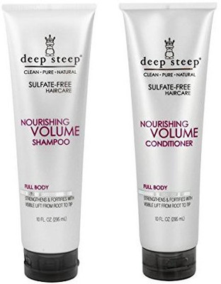 

Deep Steep Nourishing Volume Shampoo And Nourishing Volume Conditioner Bundle With Coconut Milk Extract And Marine Algae Extract Full Body(295 ml)