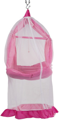 

VParents Infant baby Swing cradle with Mosquito net and spring (Pink)(Pink)
