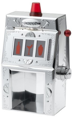 

Barraid Casino Slot Liquor Dispenser Whiskey Decanter(Silver Plated, 50.72 oz)