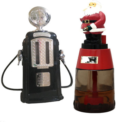 

BARRAID BLACK CHROME PLATED WITH SANTA CLAUS LIQUOR DISPENSER Decanter(Plastic, 8 oz)
