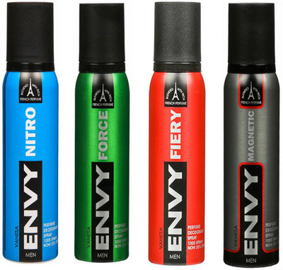 

ENVY NITRO DEODORANT 120 ML+FORCE DEODORANT 120 ML+MAGNETIC DEODORANT 120 ML+FIERY DEODORANT 120 ML Deodorant Spray - For Men & Women(120 ml, Pack of 4)
