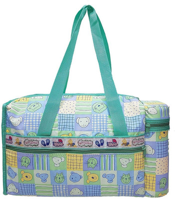 

Guru Kripa Baby Products ™ Presents New Born Baby Multipurpose Mother Bag Cum Portable Thermal Warmer Cyan With Holder Dipper Changing Multi Compartment For Baby Care And Maternity Handbag Messenger Bag Diaper Nappy Mama Shoulder Bag Diaper With Warmer Ba