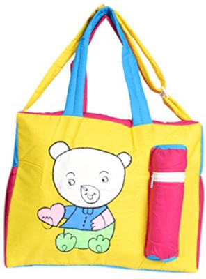 

Guru Kripa Baby Products New Born Baby Multypurpose Mother Bag With Holder Diapper Changing Multi Comprtment For Baby Care And Maternity Handbag Messenger Bag Diaper Nappy Mama Shoulder Bag Diaper Bag For Baby Multipurpose Mother Bag Cotton Fabric (Yellow