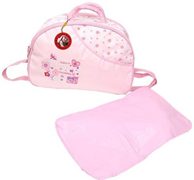 

Guru Kripa Baby Products ™ Presents New Born Baby Mother Bag With Holder Diapper Changing Multi Compartment For Baby Care And Maternity Handbag Messenger Bag Diaper Nappy Mama Shoulder Bag For Baby Multipurpose Use Mother Bag Plastic Fabric Baby Bag (Pink