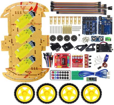 

Robodo Smart car kit Electronic kits V3 with Ultrasonic Ranging car Bluetooth wireless IR Remote control Electronic Components Electronic Hobby Kit