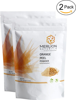 

Merlion Naturals Orange Peel (Citrus Aurantium) Powder – 2 Packet of 227 g / 8 OZ / 1/2 lb | All Natural | Vegan | Non GMO | For Hair & Skin Care(454 g)