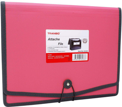 

TRANBO Polyproplyne Expanding File Folder A4/Letter Size(Set Of 1, Pink)