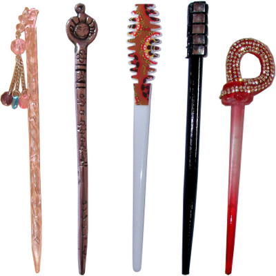 

GOPAL Combo of Multi Color Juda Sticks Bun Stick(Multicolor)