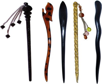 

JUULO Combo of Multi Color Juda Sticks Bun Stick(Multicolor)