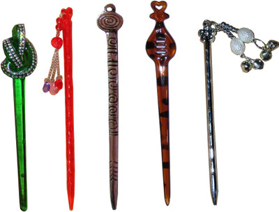 

MEHMAN Combo of Multi Color Juda Sticks Bun Stick(Multicolor)
