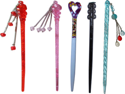 

flabbergasted Combo of Multi Color Juda Sticks Bun Stick(Multicolor)