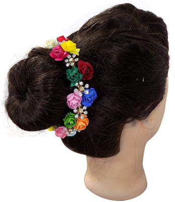 

Prime Stylish Artificial Flower Hair Gajra For Women And Girls 15 Grams, Multicolor, Pack Of 1 Bun(Multicolor)