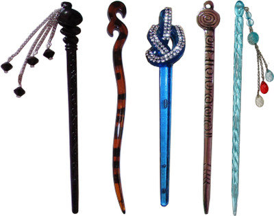 

HARSH Combo of Multi Color Juda Sticks Bun Stick(Multicolor)