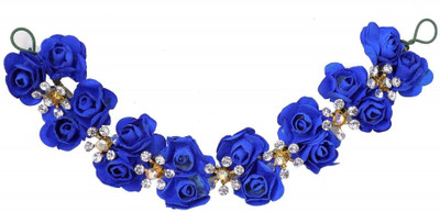 

Prime Hair Gajra Bridal Accessories, hair gajra For bun Women And Girls 15 Gram Blue Pack Of 1 Bun(Blue)