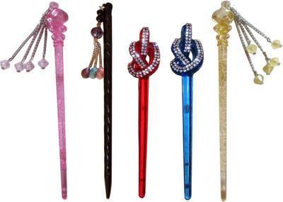 

gagat Combo of Multi Color Juda Sticks Bun Stick(Multicolor)