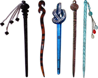 

MEHMANNN Combo of Multi Color Juda Sticks Bun Stick(Multicolor)