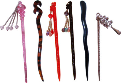 

fractious Combo of Multi Color Juda Sticks Bun Stick(Multicolor)