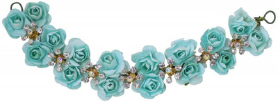

Prime Artificial Bridal Gajra Accessories For Women And Girls, 15 Grams, Sky Blue, Pack Of 1 Bun(Green)