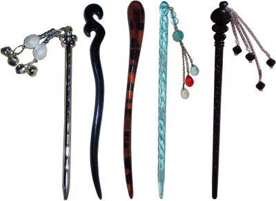 

handkerchief Combo of Multi Color Juda Sticks Bun Stick(Multicolor)
