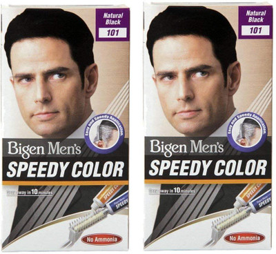 

Bigen Men's Speedy Hair Colour ( 40g + 40g Each ) | Combo Pack / Set Of 2 Ammonia Free Long Lasting Hair Color(B101 - Natural Black)