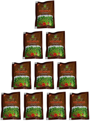 

Amina herbal heena brown pack of 10 with 30 gm each Sachet Hair Color(brown)
