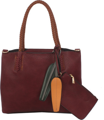 

Butterflies Hand-held Bag(Maroon)
