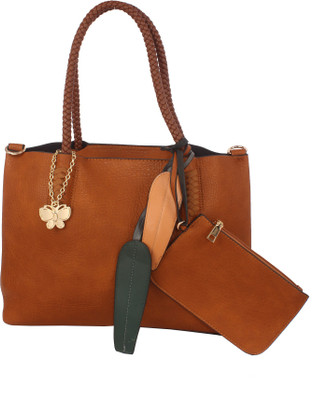 

Butterflies Hand-held Bag(Brown)
