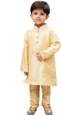 

JBN Creation Boys Festive & Party Kurta and Pyjama Set(Gold Pack of 1