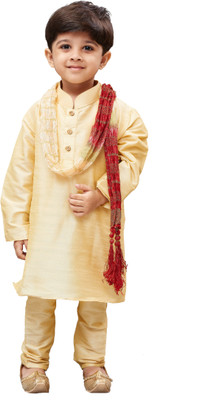 

JBN Creation Boys Festive & Party Kurta and Pyjama Set(Gold Pack of 1