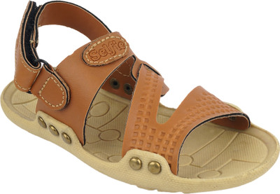 

BUNNIES Boys Velcro Sports Sandals(Brown, Tan