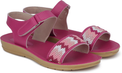 

BUBBLEGUMMER Girls Velcro Strappy Sandals(Pink