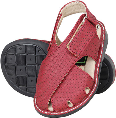 

Buckled Up Boys Velcro Sports Sandals(Maroon