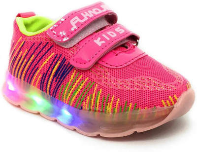 TeeniTiny Boys Velcro Sneakers(Pink