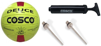 

Cosco -Combo of three- One 'DEUCE' throw ball (Size-5) + one football pump + 2 needles - Throwball Kit