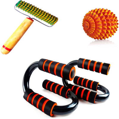 ATTRACTIVE Push-up Stand With Acupressure Wooden Accessories Combo of 2 Home Gym Kit