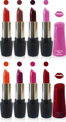 

Medin ultra hd elegant colors matte lipstick cosmetics makeup 007 serires femina09 set of 8(multicolour 8)