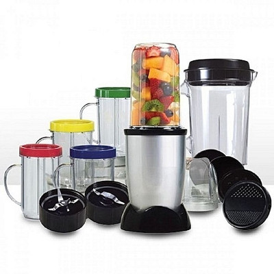 

NP NAVEEN PLASTIC Amazing Bullet 21 Pcs Desire Blender Magic Transparent Jar 250 W Juicer 250 W Juicer Mixer Grinder(White, 5 Jars)