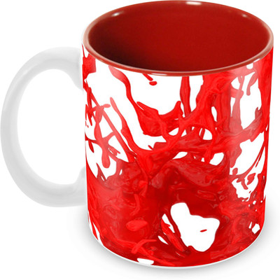 

Tuelip Printed Splash Tea & Coffee Ceramic Mug(350 ml), Multicolor