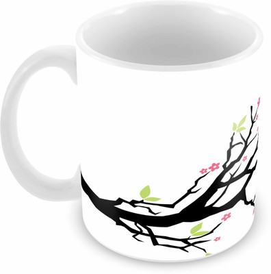 

Tuelip Printed Beautiful Trees Tea & Coffee Ceramic Mug(350 ml), Multicolor