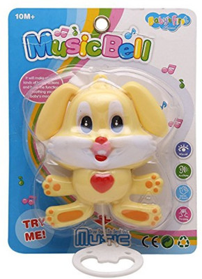 

Guru Kripa Baby Products Presents New Born Baby Musical Bell Sweet Cuddle Infants Pull String Cot Toy smiles For Infants Baby first toy(YELLOW) (Yellow)(Yellow)