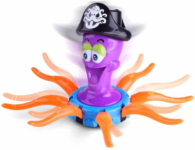 

Prince Toys New Octopus Captain Interactive Electric Toy Luminous Toy with Music & Lights Learning Educational Toys Gifts(Multicolor)