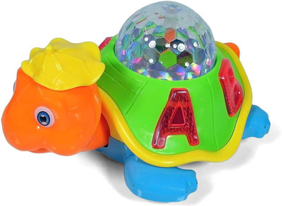 

Baby Tintin Babytintin™ Musical Bump & Go Happy Turtle with 3D Disco Light toy for kids(Multicolor)
