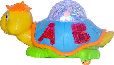 

Toyshine Bump and Go Turtle Toy with 3D Lights, Music and Projection(Multicolor)